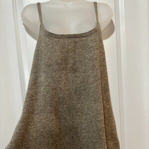 Vintage Donna Karan Collection Cashmere Tan/Gold Metallic Top, Size L